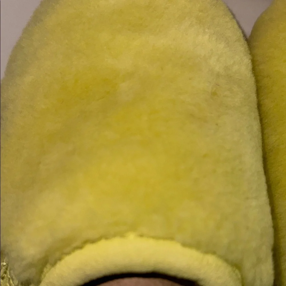UGG Fluffy Yellow Slippers - Picture 9 of 13